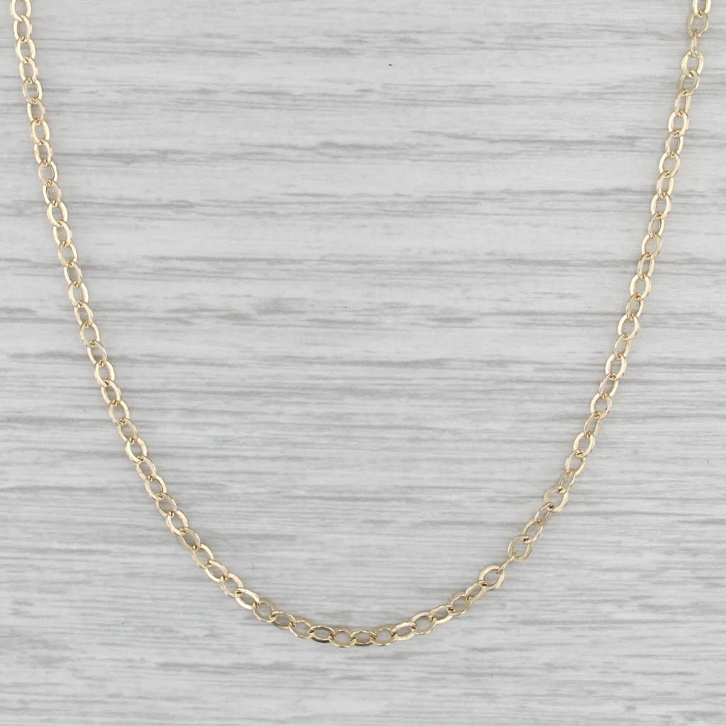 17″ 1.8mm Cable Chain Necklace 14k Yellow Gold