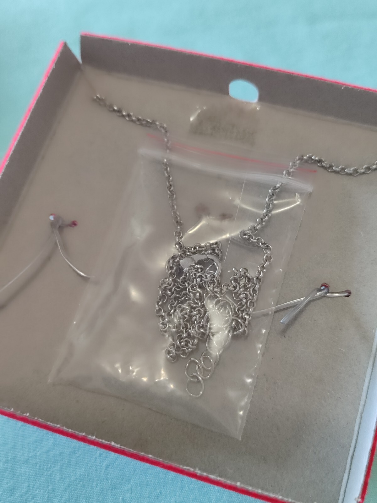 Follow Your Heart Charm Necklace And Bracelet Set In Original Package Silver Plt