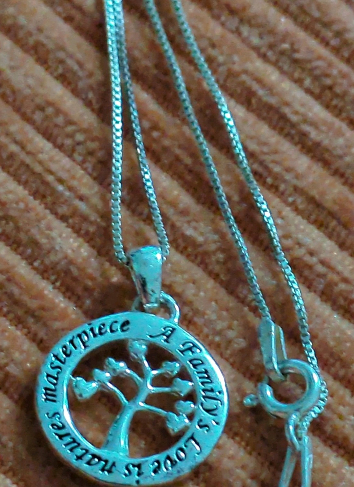 Silver 925 Tree Of Life Pendant & Chain A Family’s Love is Natures Masterpiece