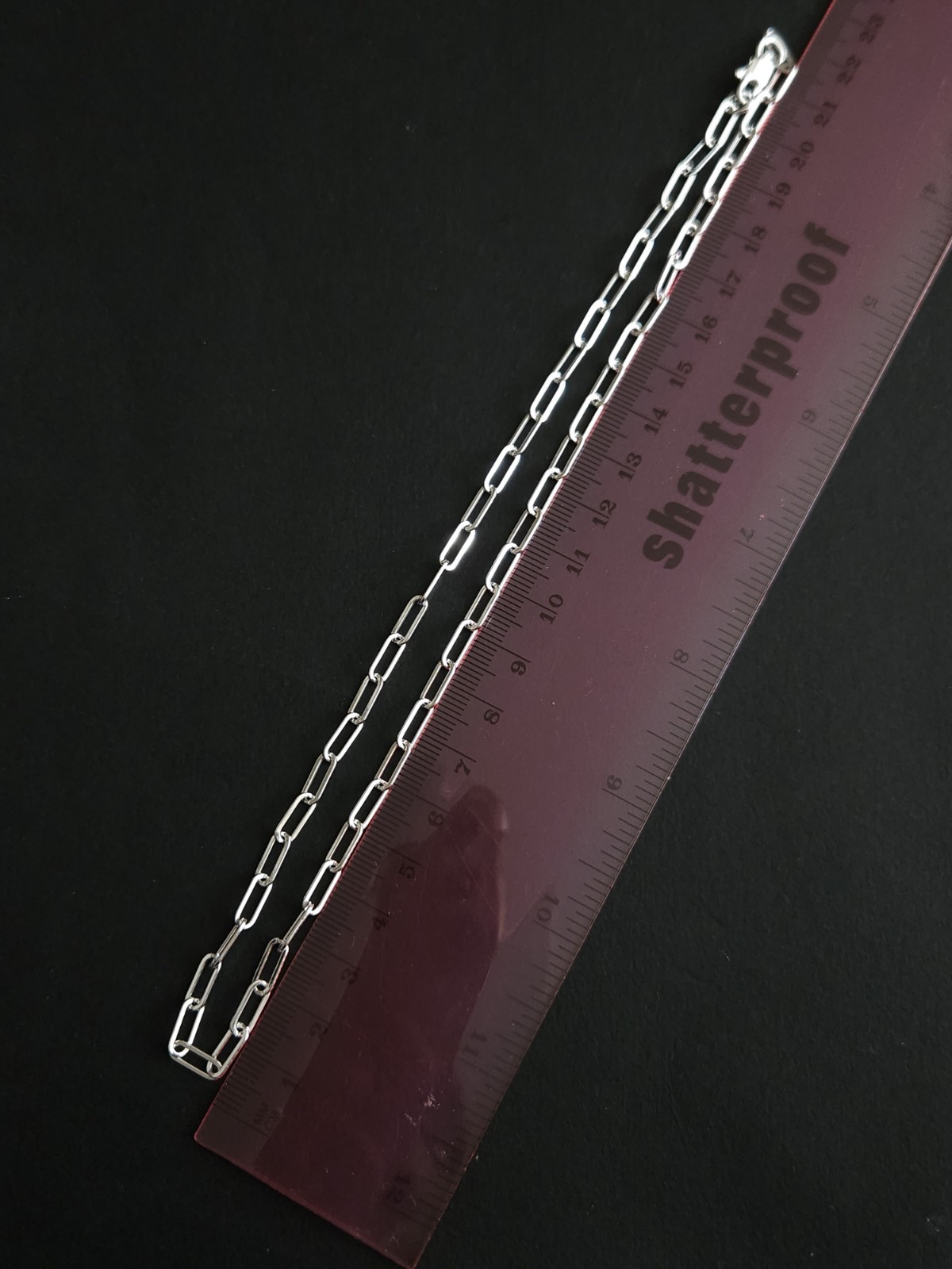Silver Paperclip Link Necklace Elegant Chain Necklace Minimalist Jewellery Gift