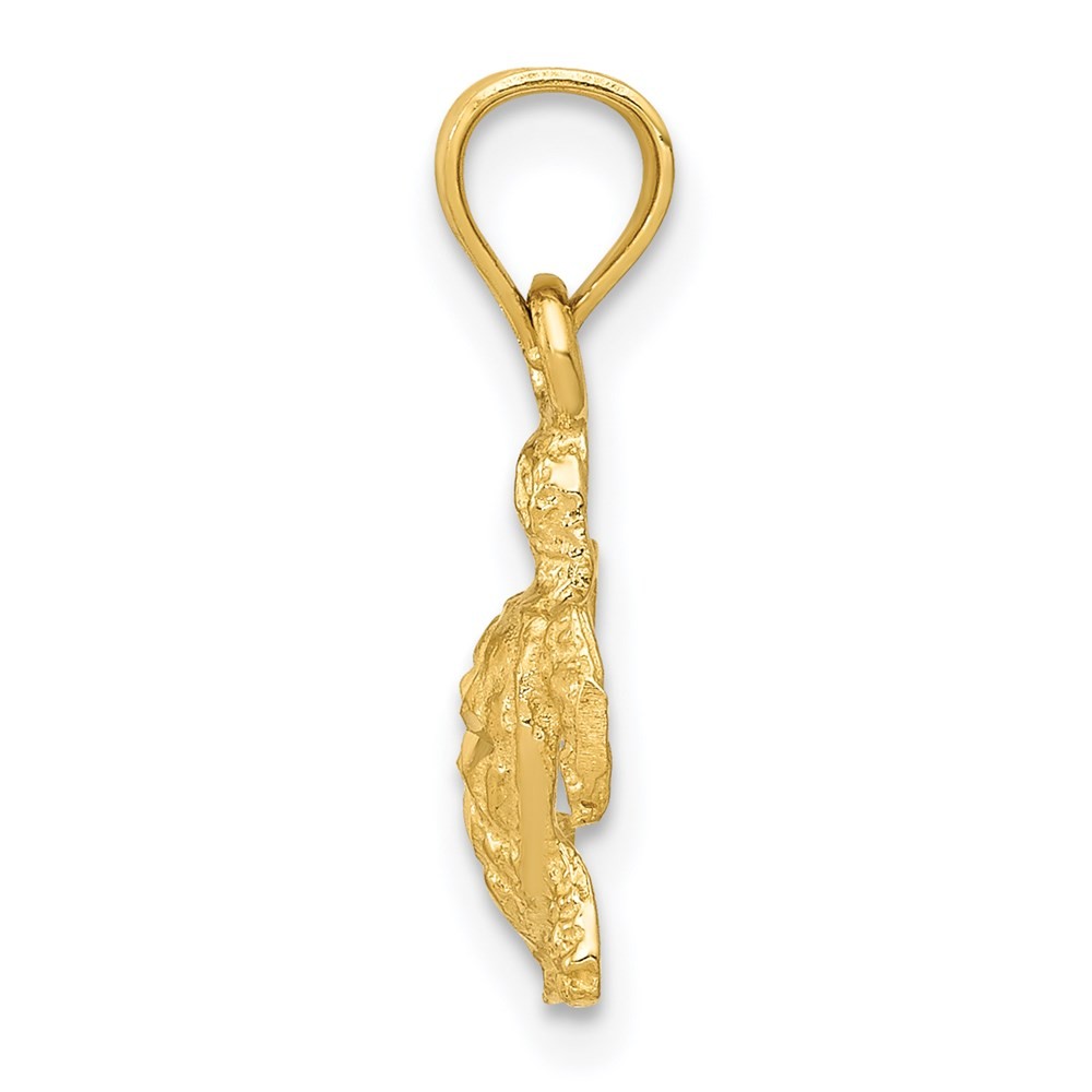 14k Yellow Gold Turtle Pendant for Women 0.62gm L-0.75 in,W-0.32 in