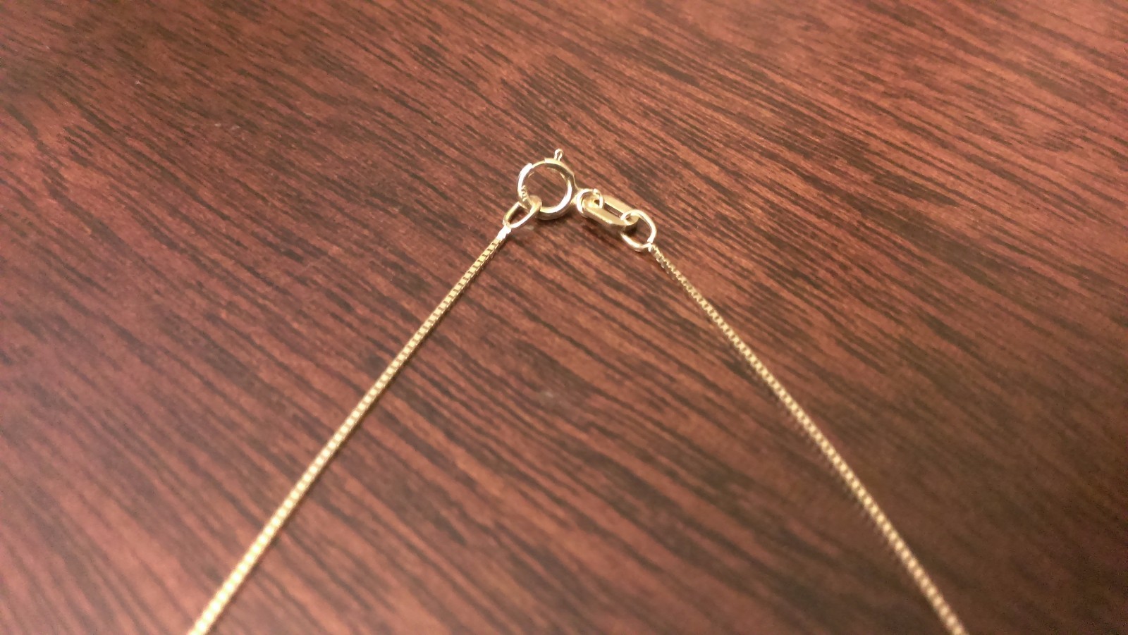 10K YELLOW GOLD 24″ THIN BOX LINK NECKLACE PENDANT CHAIN 0.5 mm 1.2 GRAMS