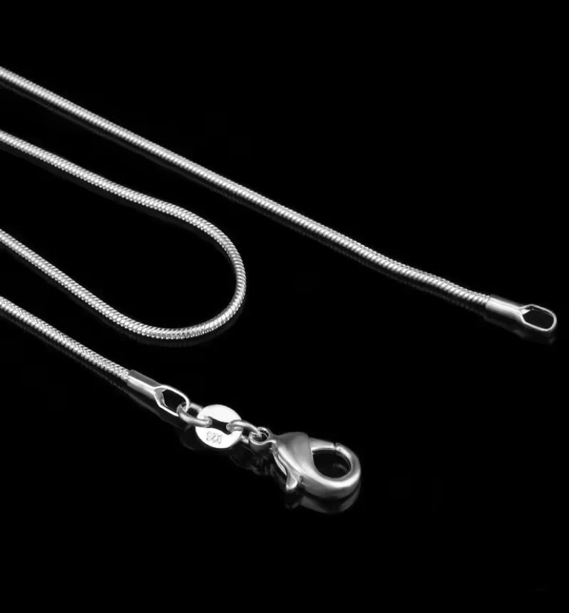 Chain Silver Necklace Rope Sterling Italian 16-30in Unisex Women Stainless Steel