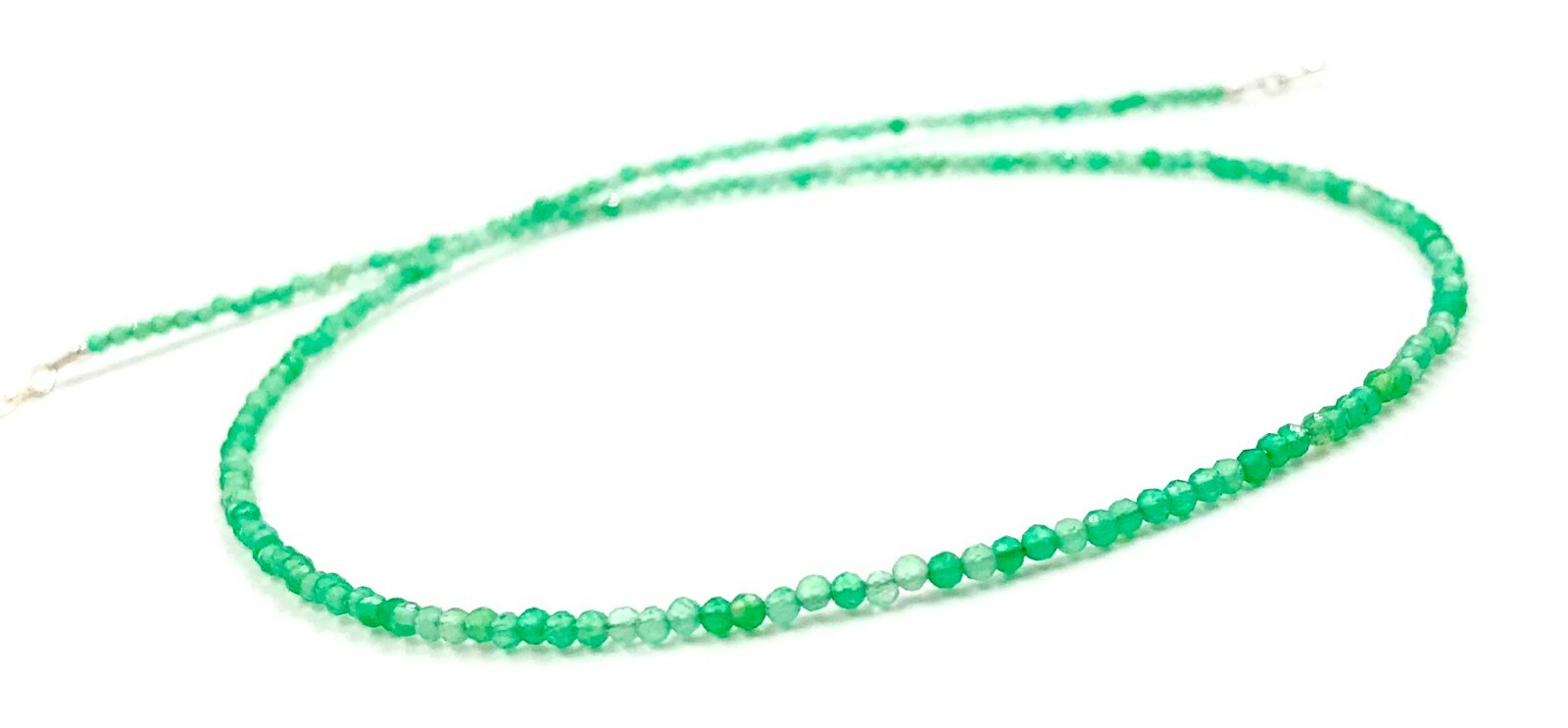 Genuine Emerald Natural Color 925 Silver Necklace Jewelry Women USA SELLER