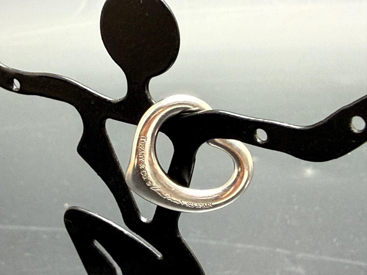 Genuine Tiffany Co Open Heart Sterling Silver Pendant. W200