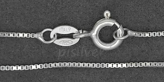 Genuine Italian 925 Sterling Silver 0.8mm Box Thin Chain Necklace 16″ 18″ 20″24″
