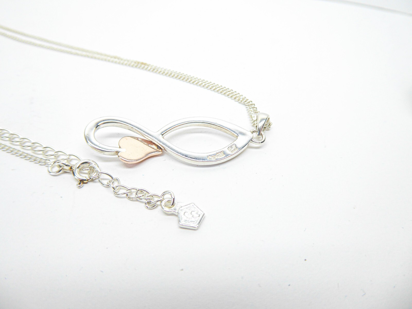 Clogau Gold Silver & 9ct Rose Gold Tree of Life Ivy Leaf Pendant & 20″ Chain