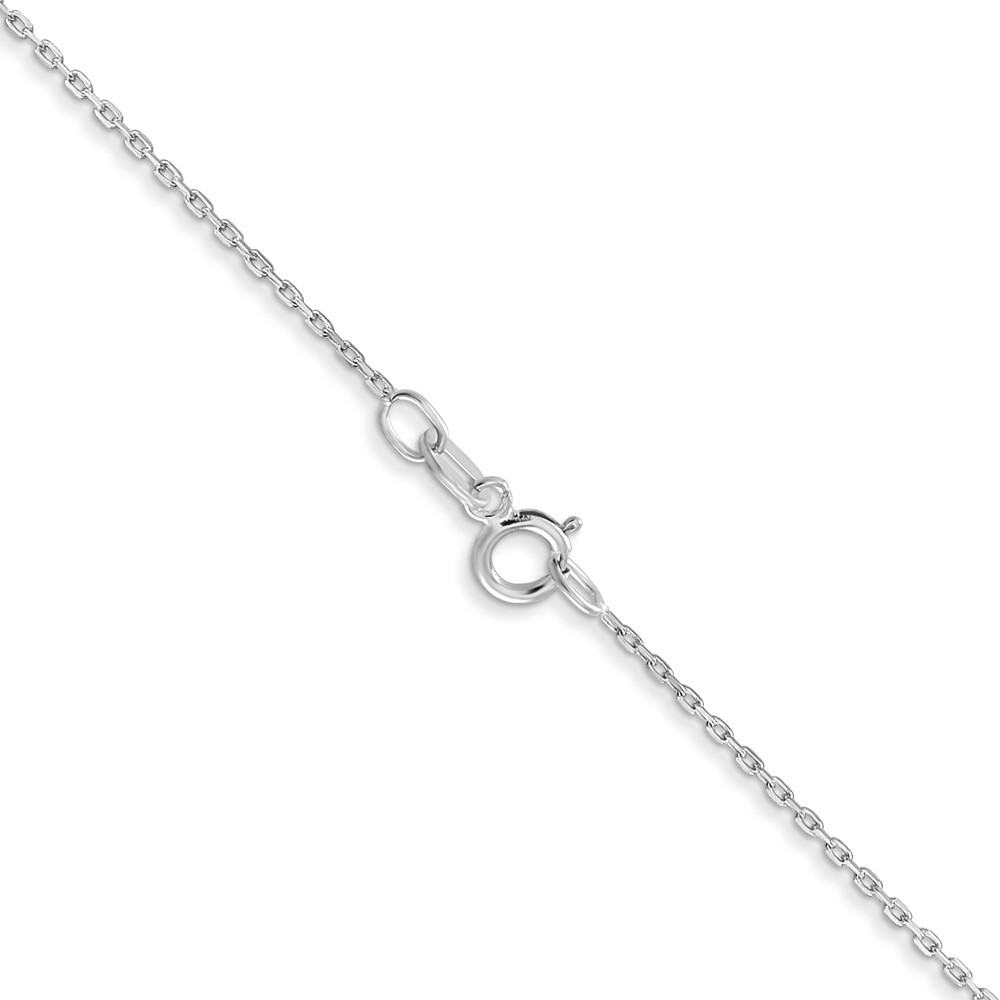 10k White Gold .8mm Diamond-Cut Cable Chain Necklace 14″ 0.72g