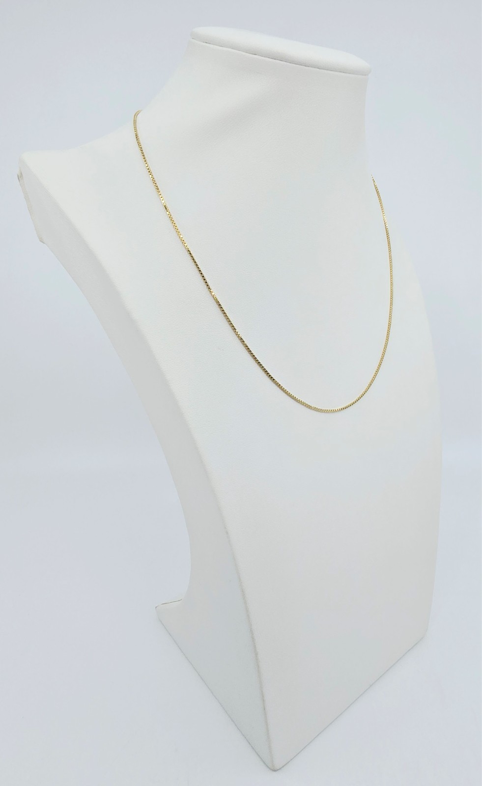 Unique 14K Karat Solid Yellow Gold Designer Box Link Chain Necklace – 17.50″ L