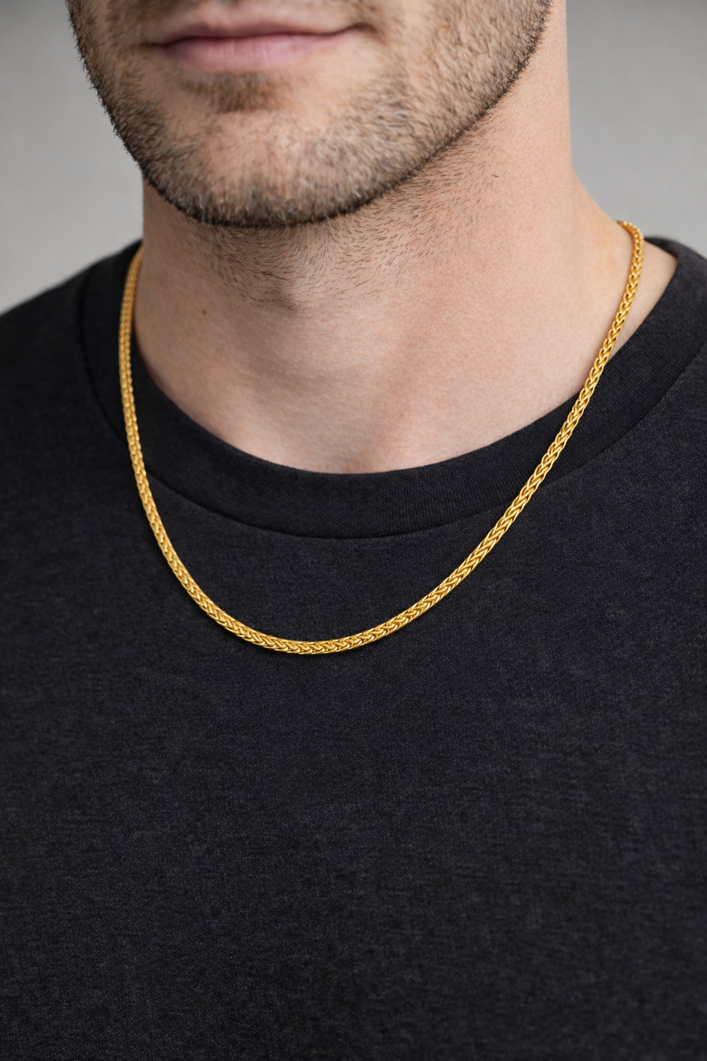 Italian 1/200 14k Yellow Gold Oro Overlay Franco Chain Necklace Cadena 3mm