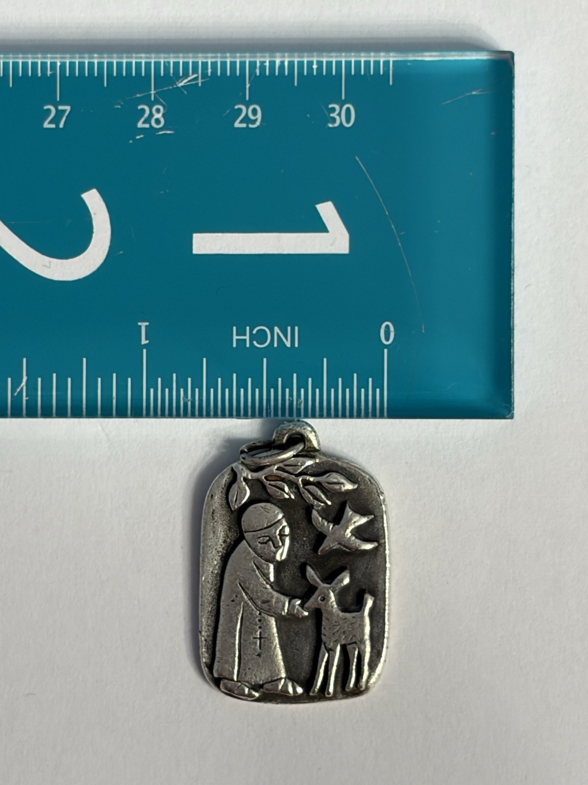 Retired James Avery St. Francis Loves The Animals Pendant Sterling Silver 925