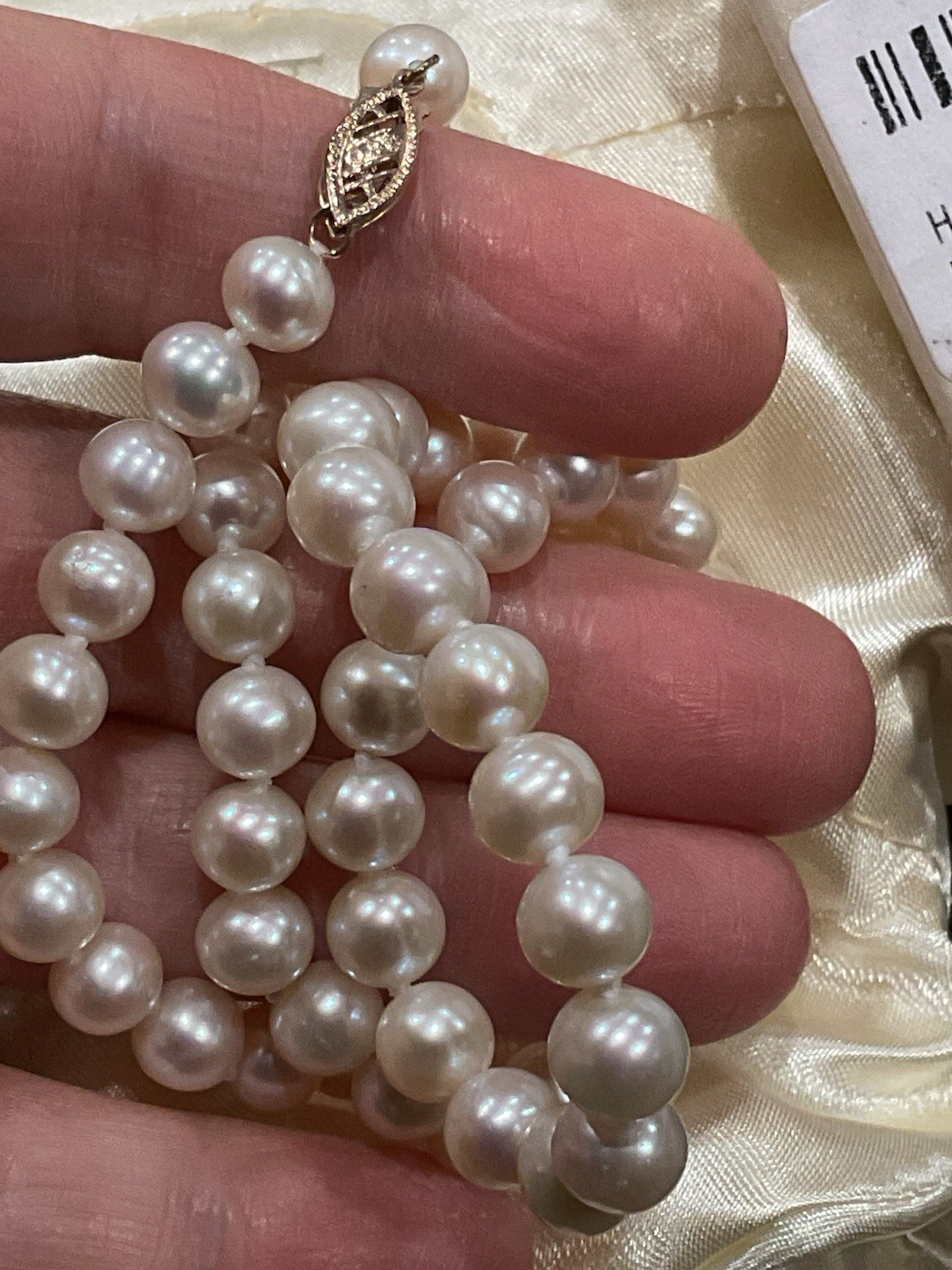 New 10k Solid Gold HONORA Genuine 18″ Strand of 6-7mm Cultured Pearl Necklace