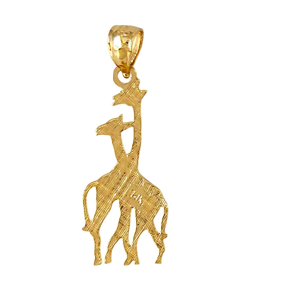 14k Yellow Gold Giraffe Pendant / Charm, Made in USA