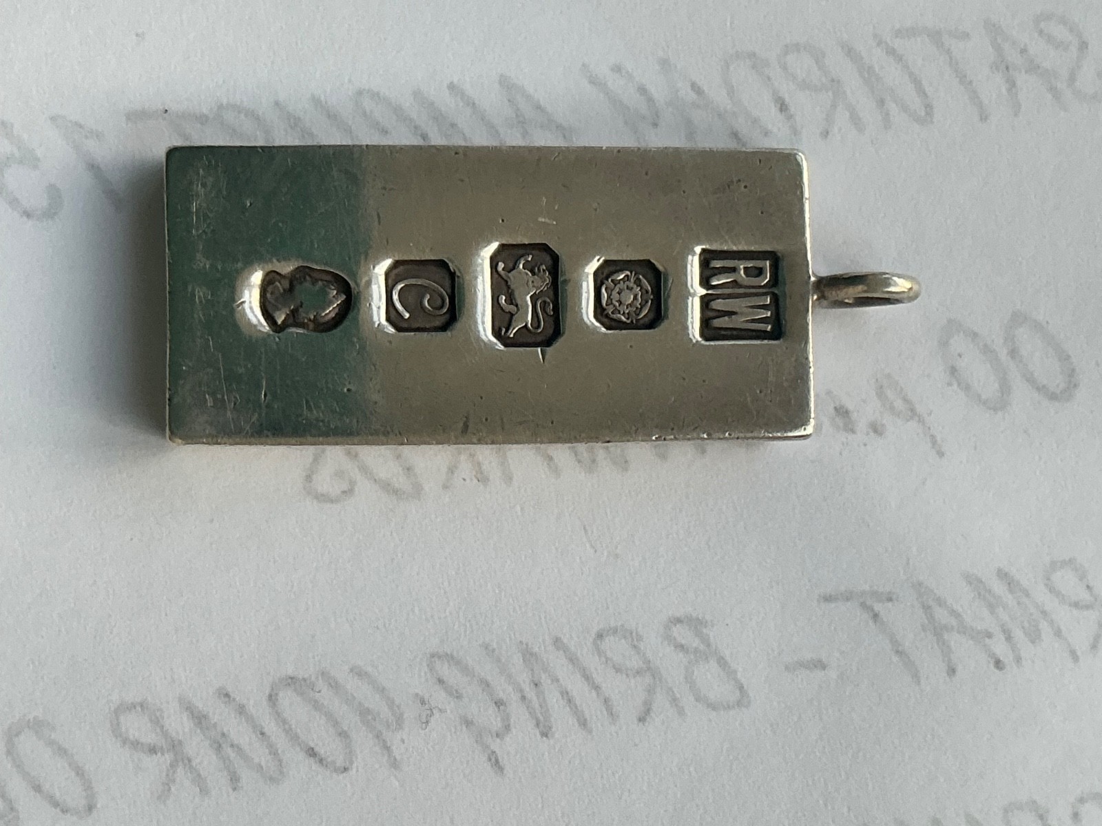CLASSIC SOLID SILVER INGOT, QUEENS JUBILEE 31 + grams / 1 troy oz .GC . 1977.