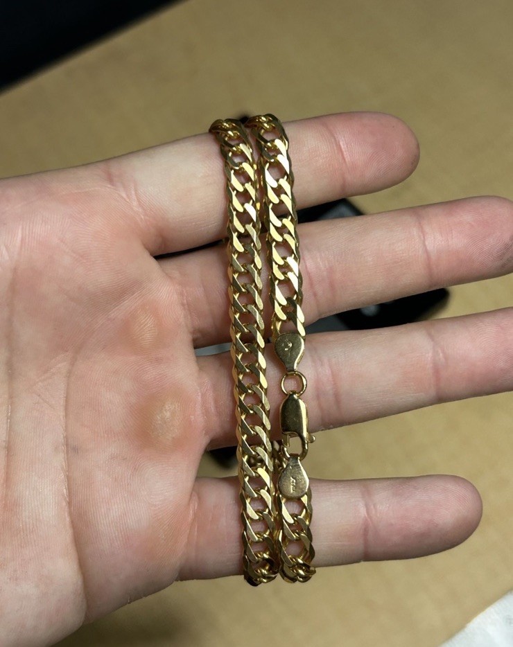 14k Solid Yellow Gold 29.31 Grams 18″ Double Cuban Link Chain ACA Heavy 6.7MM