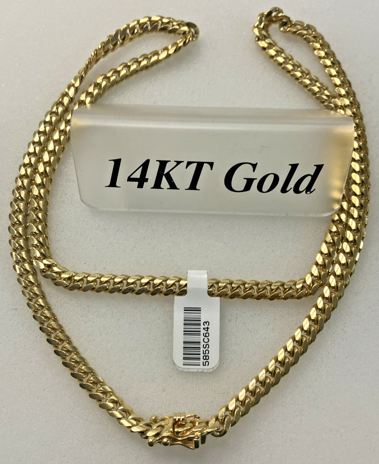 14kt Real Gold Solid Cuban Chain 64.25grams 5.85mm 24.25” M Brand New w/Tag 14K