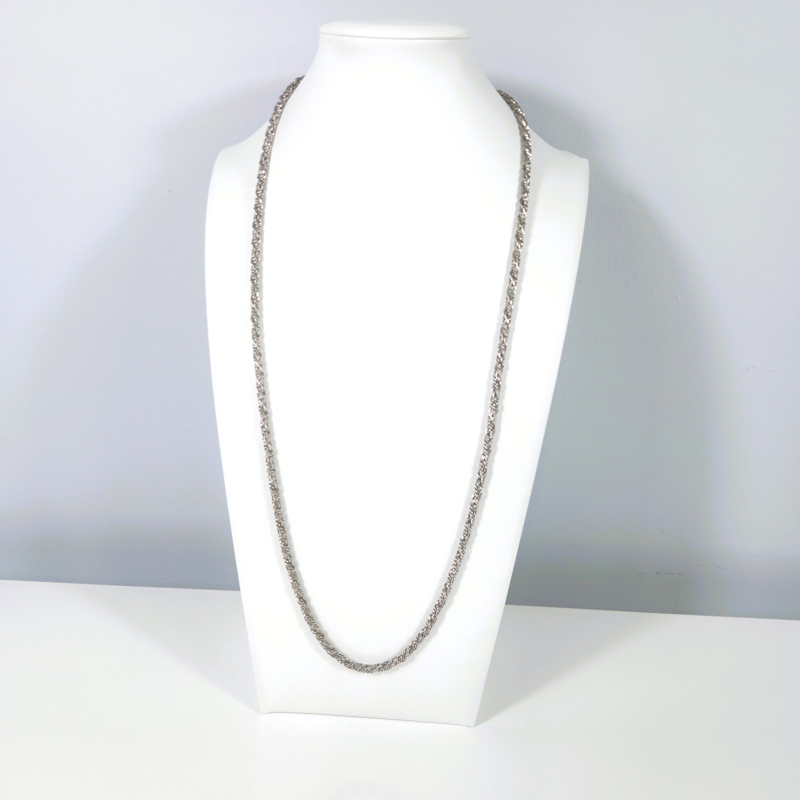 Sterling Silver 925 Beautiful Rope Chain 30″ Long Necklace