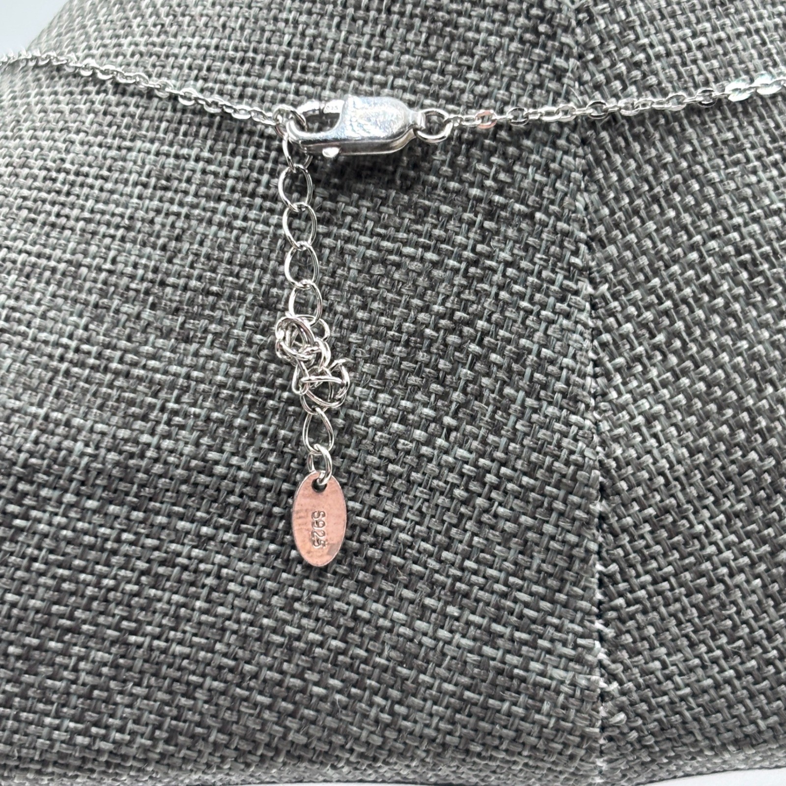Sterling Silver 925 Horseshoe Pearl Cubic Zirconia Pendant Necklace Silver Tone