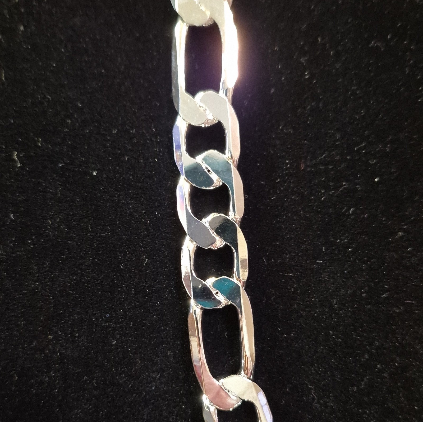 925 Stamped Sterling Silver Figaro Chain Necklace 12mm w/ Lobster Clasp,