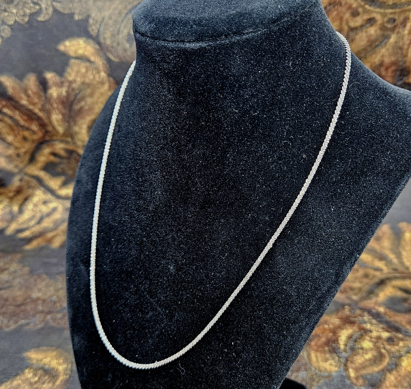 FAS Italy 925 Sterling Silver Margherita Sparkle Chain Necklace 18.5″