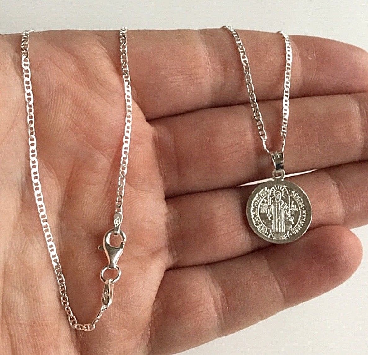 925 SILVER SAINT BENEDICT NECKLACE 20″/CADENA DE SAN BENITO EN PLATA 20″-15mm #2