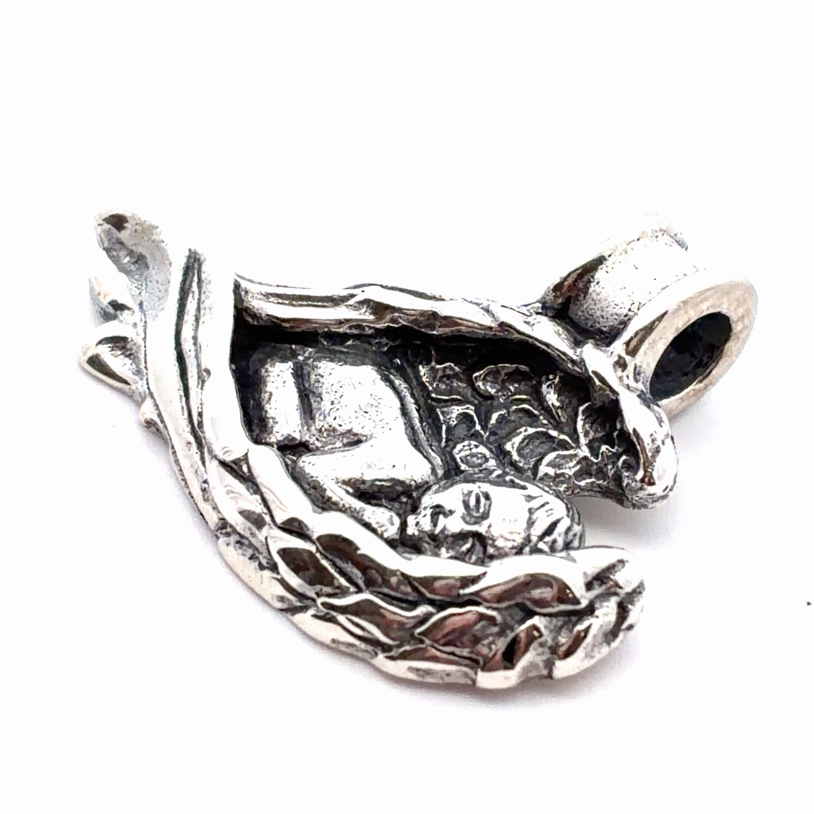 Designer Cristy Cali 925 Sterling Silver Angel Baby In Loving Memory Pendant