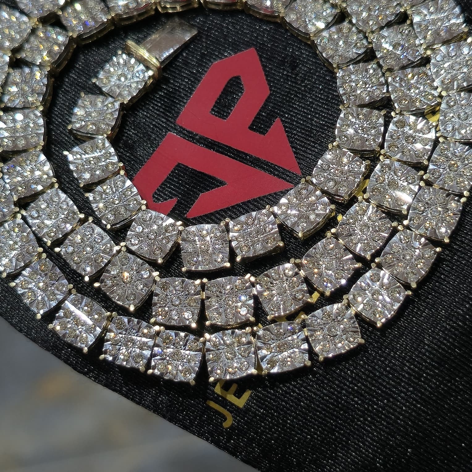 10K Yellow Gold Real Diamond Tennis Chain Necklace Mens 7.5 ctw 6.7mm 19″ GH SI