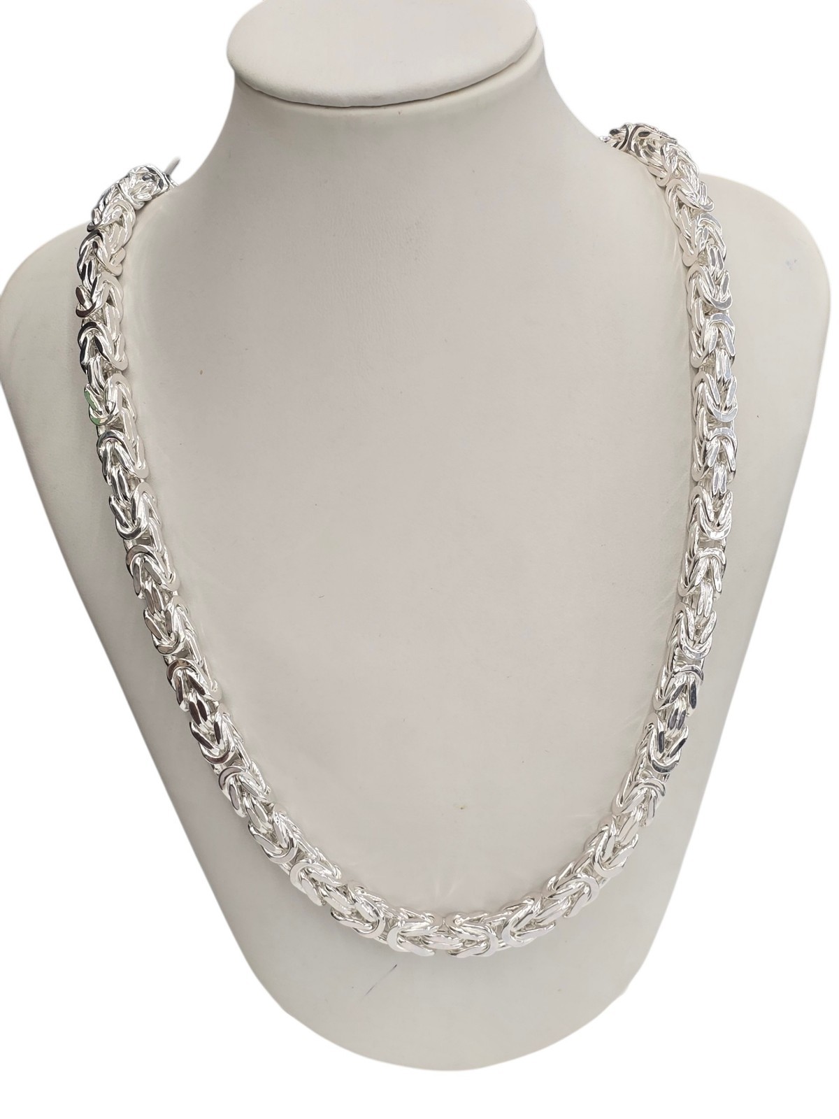 925 Sterling Silver Byzantine Chain 6.5 MM for Men and Women