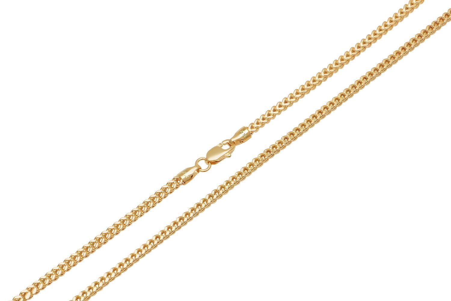 Brand New 10k Yellow Gold Franco Chain Necklace 1.5mm-6mm Sz 16″-40″ Hollow