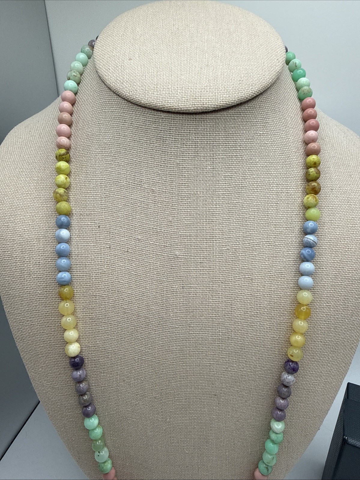 Jay King Natural Pastel Opals Around The World Sterling Silver Beaded Necklace