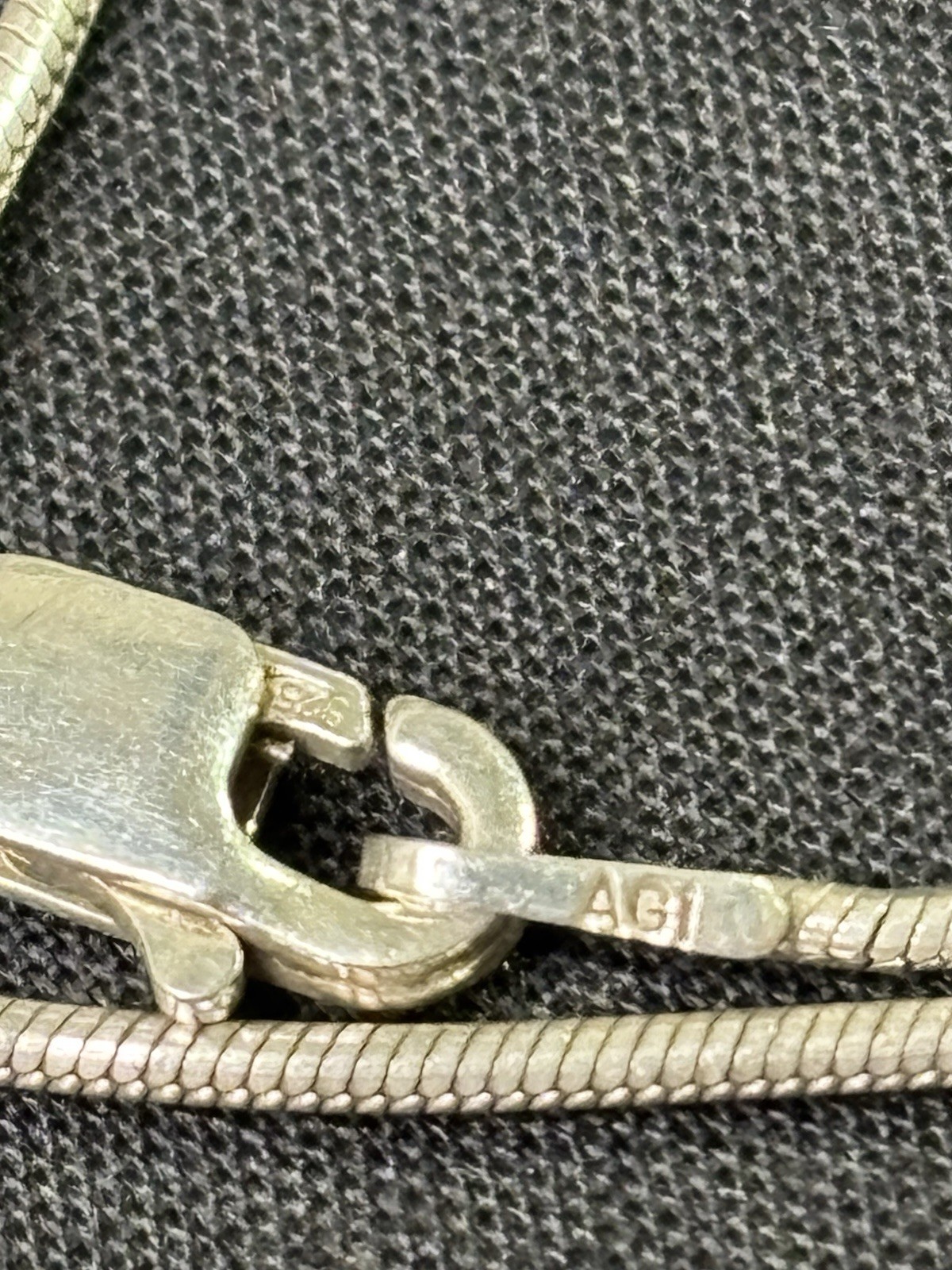 Rare AGI 925 Sterling Silver & Turquoise W/ SilverPyrite Matrix Pendant&Necklace