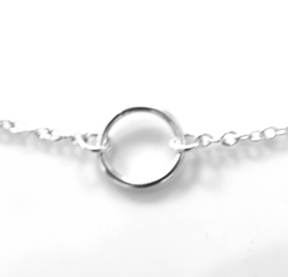 12mm Sterling Silver Karma Necklace Eternity Infinity Circle Ring Chain Handmade