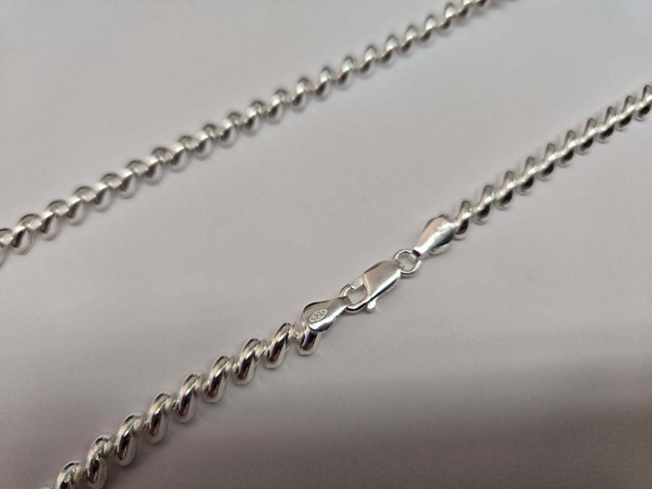 925 Sterling Silver Thick San Marco Chain Necklace Bracelet Women 6mm 7″ 16″ 18″