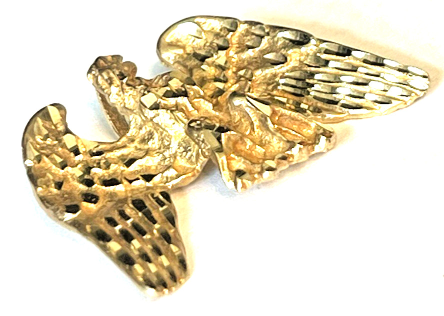 Awesome Solid Real 14K Yellow Gold EAGLE Bird Pendant Charm Animals POWER LQQK