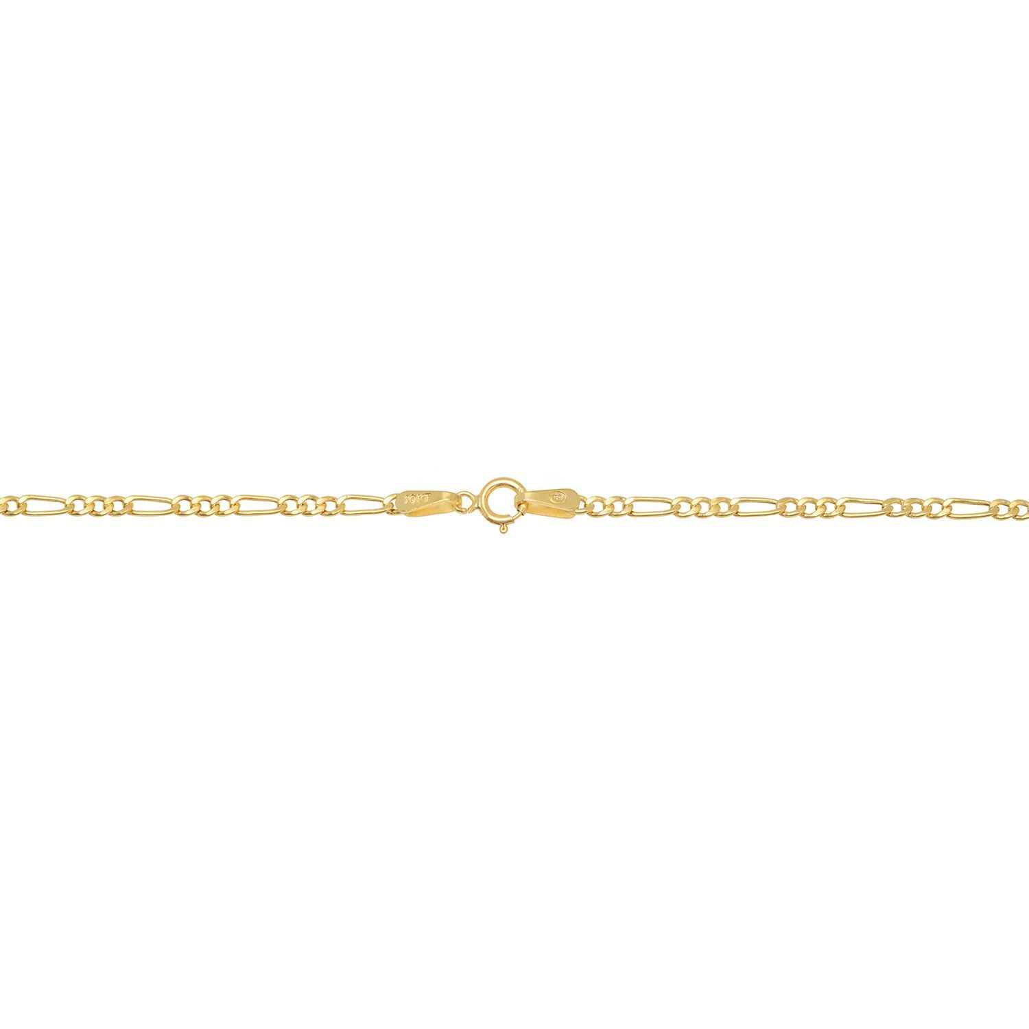 10k Yellow Gold 2mm-9.5mm Figaro Link Chain Necklace Bracelet 7″-30″ Hollow