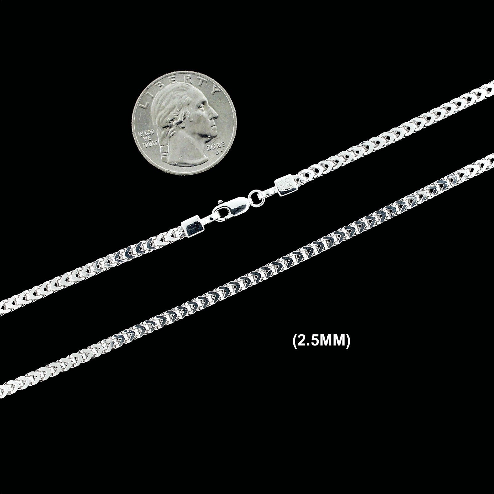 Real 925 SOLID Sterling Silver FRANCO LINK CHAIN Necklace or Bracelet ITALY