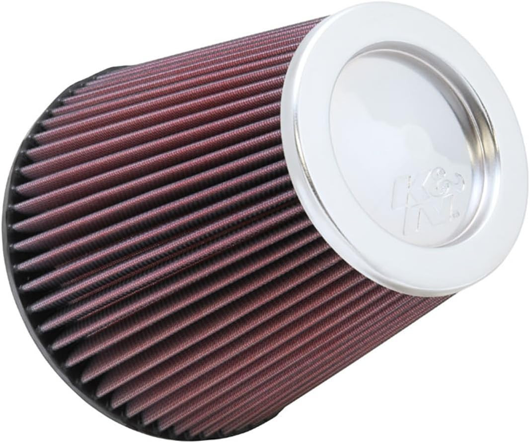 K&N High-Flow Original Lifetime Universal Clamp-On Air Filter: High Performance,