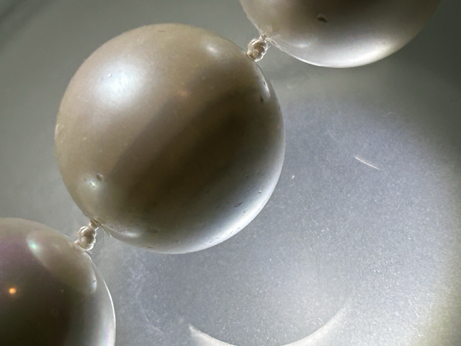 Genuine South Sea 17mm Pearls Strung/Necklace 17” Long AAA Quality Estate Item