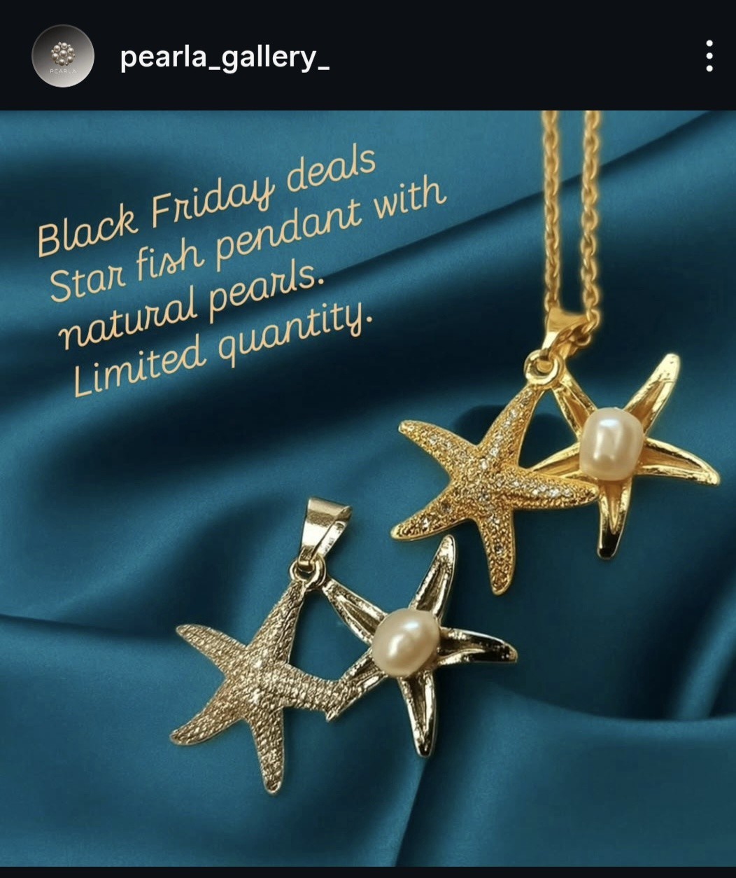 Gold or Silver starfish Pendant with Genuine Freshwater Pearl.