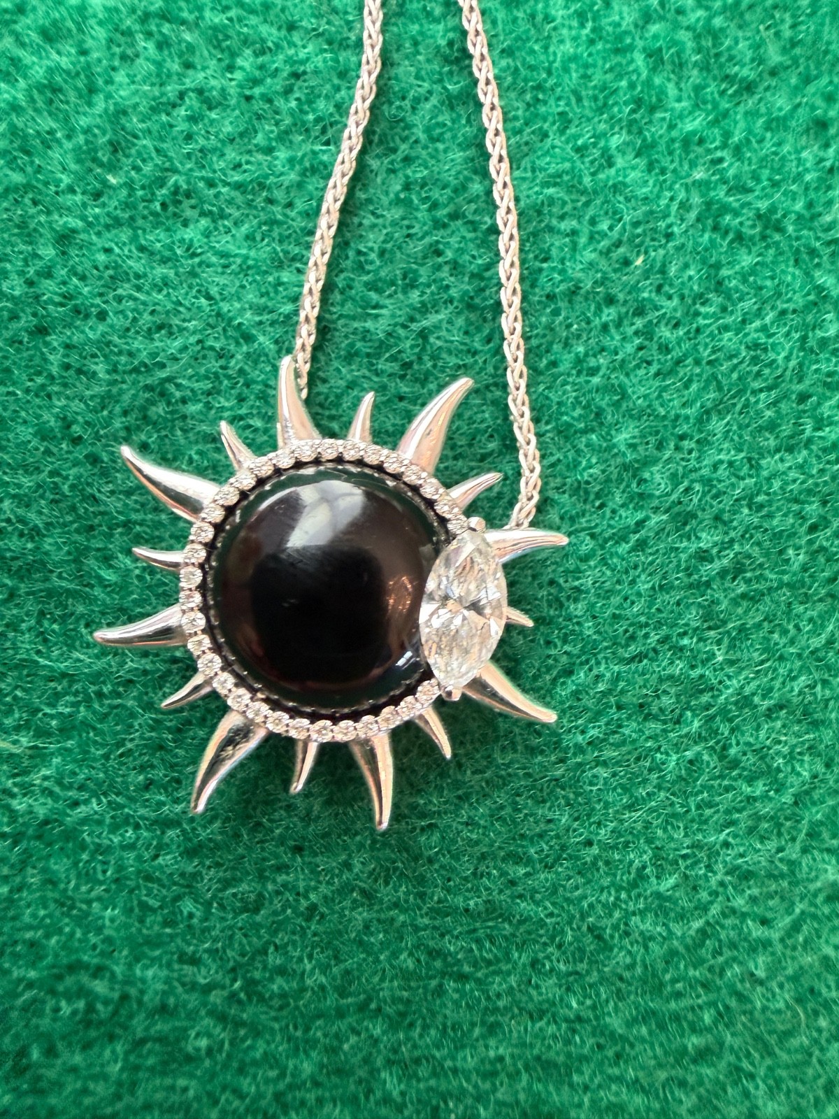 Eclipse necklace women white gold 14k