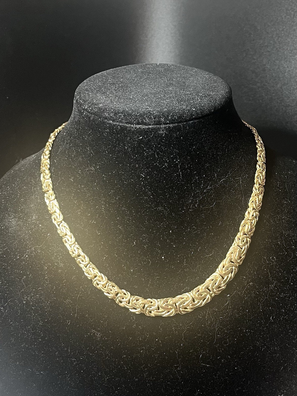 EternaGold 14K Gold Byzantine Link Necklace 17.5