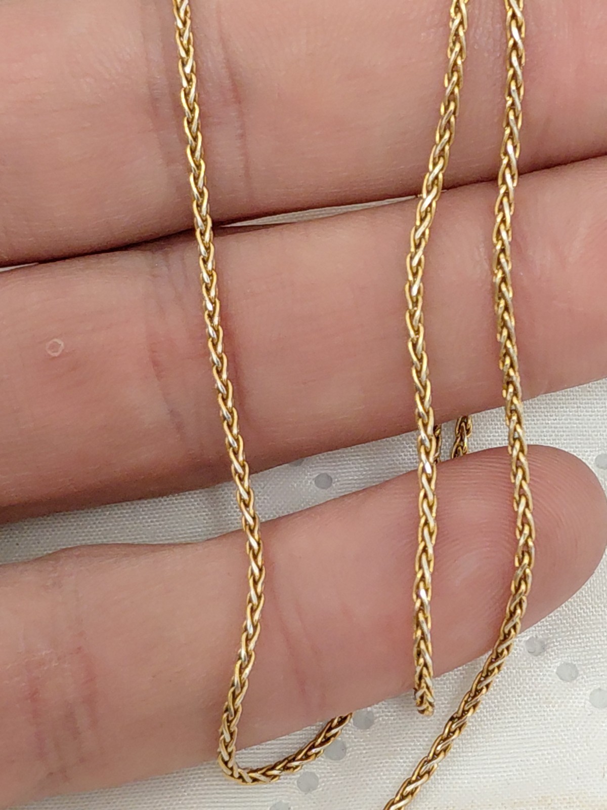 Solid 14K Yellow Gold Twisted Box Link Chain Necklace, 18” , 4.6 g ,