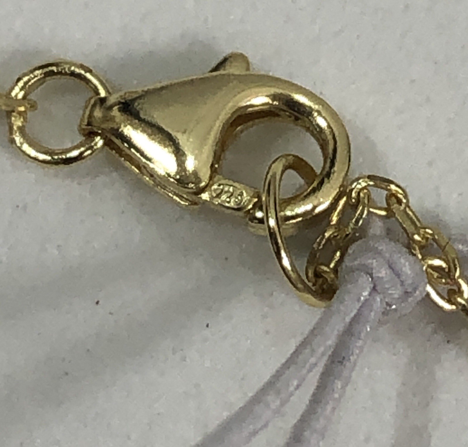 Melinda Maria Necklace Sterling Silver Gold Plated Letter Initial Q 16 in – NWT