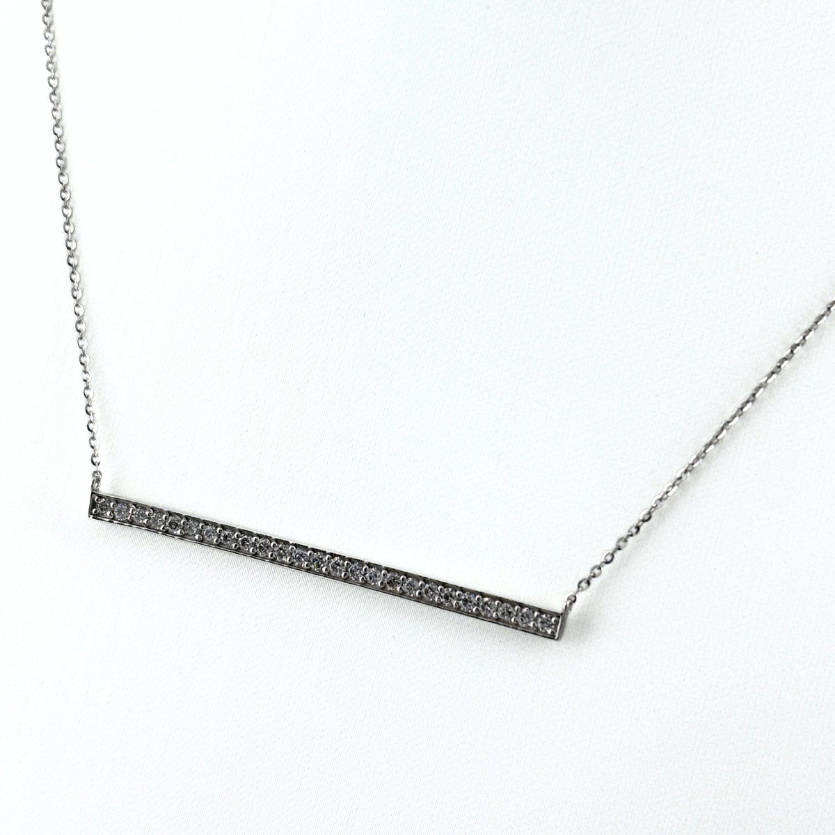 melee diamond design necklace WG WhiteGold Pendant Necklace K10 WG diamond Women