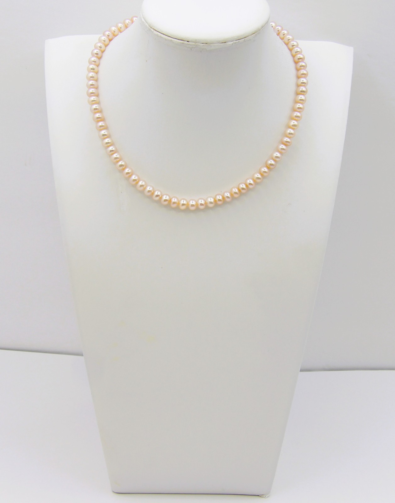 14″ inches Long Quality Button Genuine Freshwater Pearl Necklace NK893