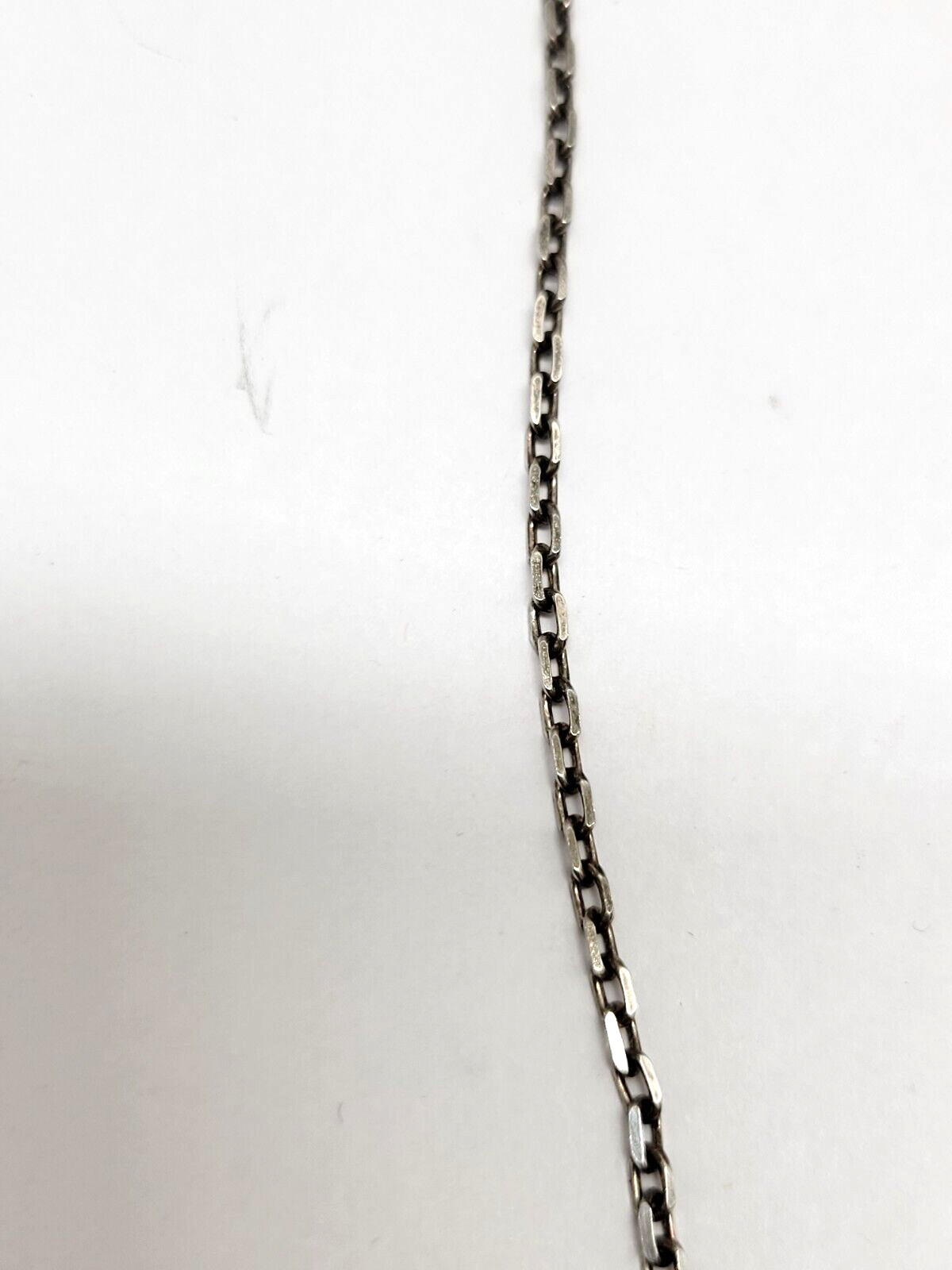 Jade and Sterling Silver Necklace Stamped 925 K-C Italy