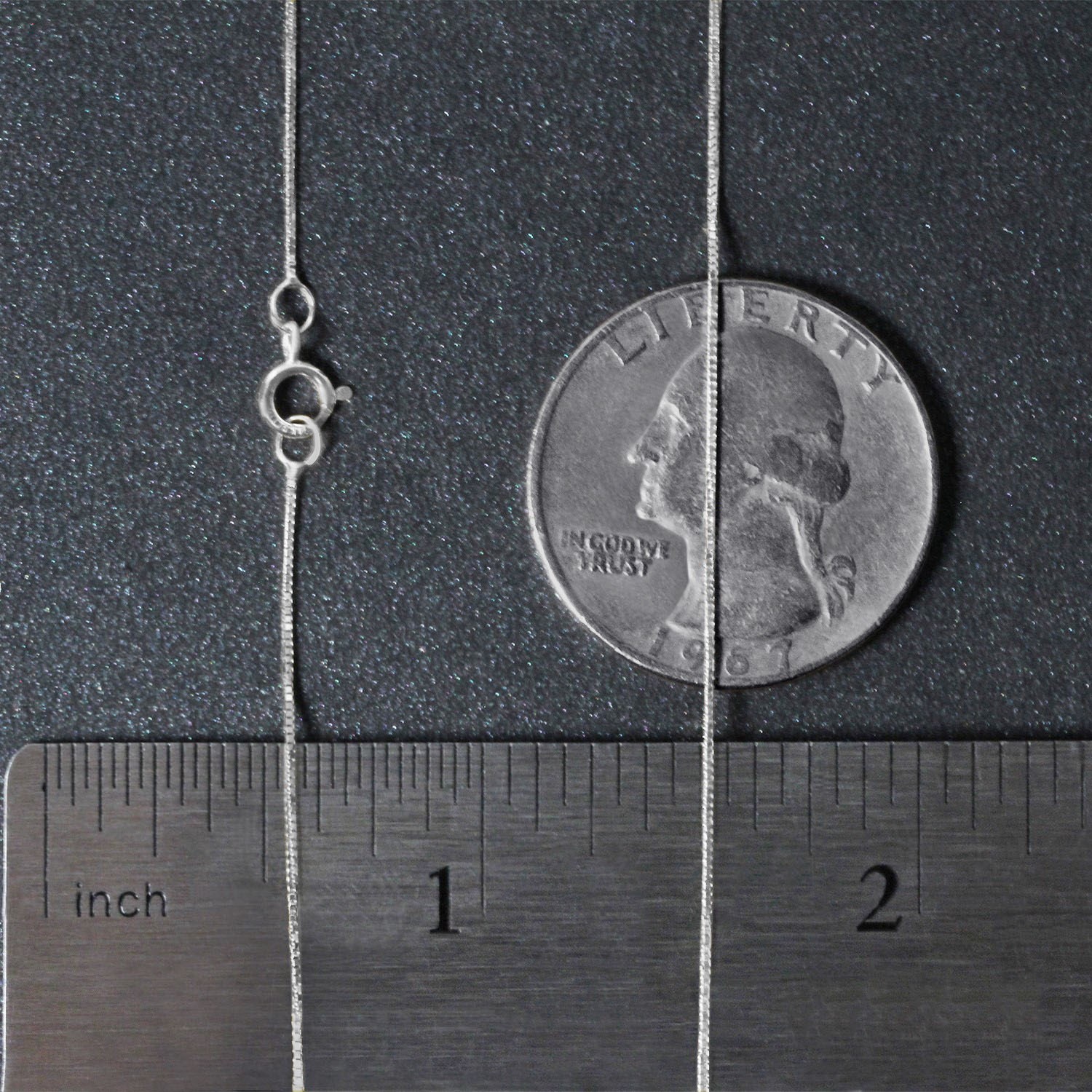 Classic Box Chain, 14K White Gold, Sizes 16-20, 0.45 mm, Dainty, Polished