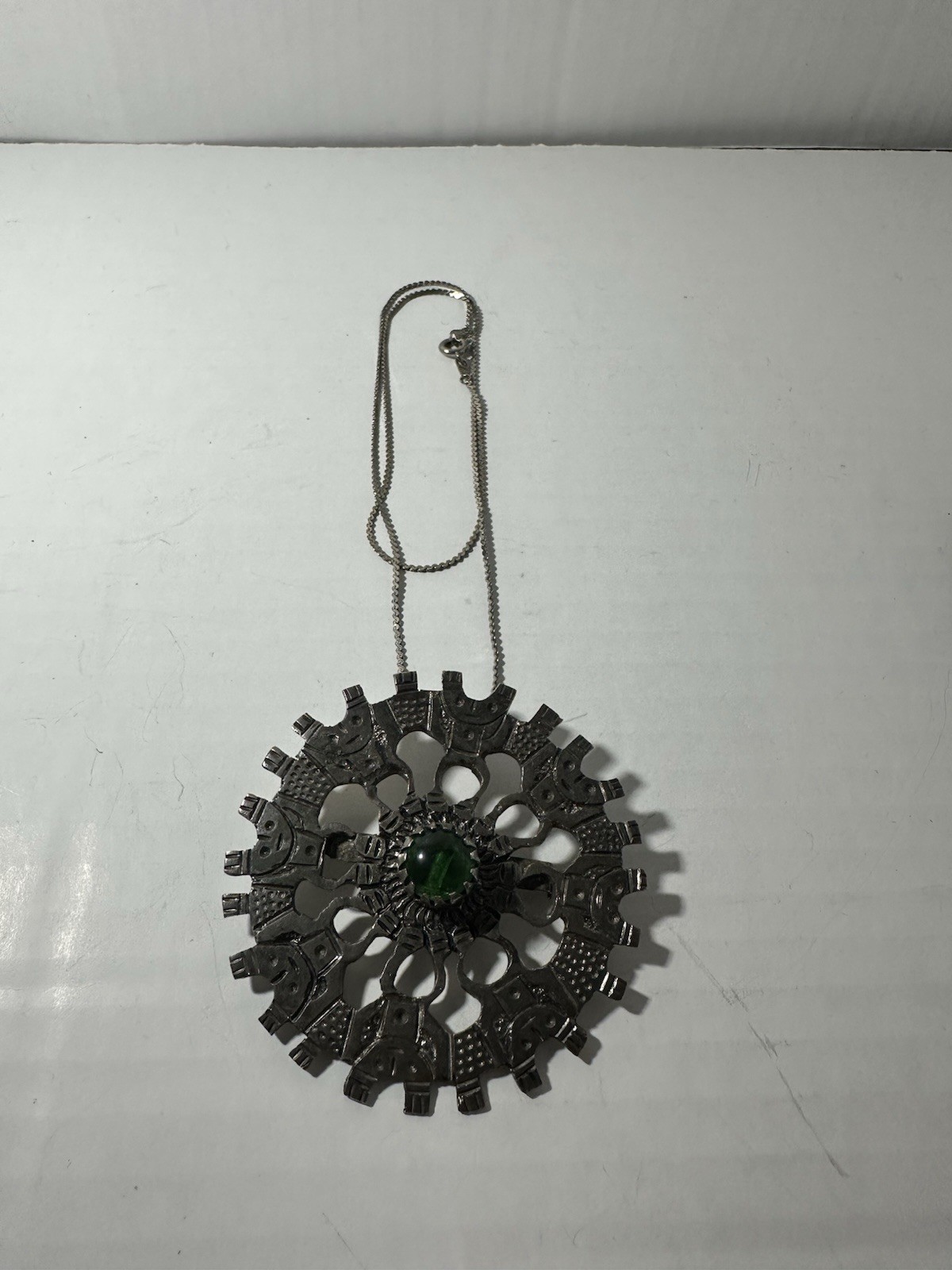 Modernist Ecuador 720 Sliver Pendent With Korean 925 Chain