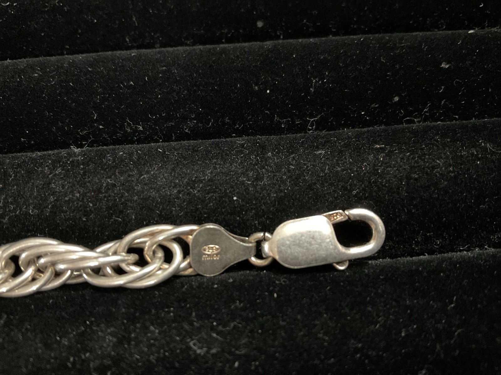 VTG 7 inch Sterling Italy 925 Bracelet Twisted Rope Lg Links 18 gr #002