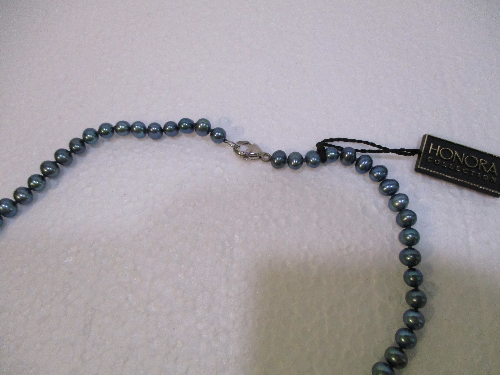 Honora Collections, fresh water grey pearl necklace 17″ sterling 925 clasps
